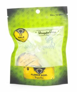 Glass Flower Bowl (Honeybee Herb)